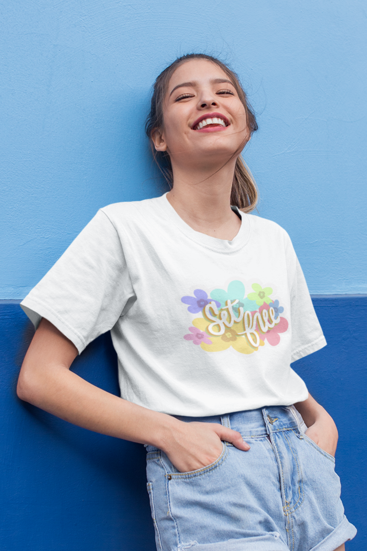 Set Free Colorful Floral Tee